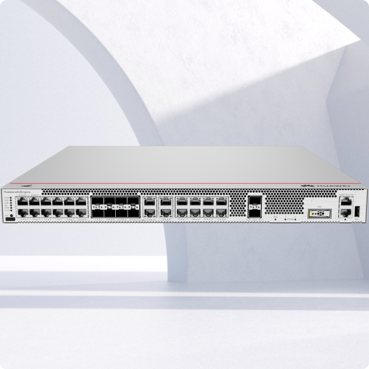 Huawei eKit (USG6000F-S200) AC Host (16*GE RJ45 + 8*GE COMBO + 2*10GE SFP+, Supporting bypass, 1*AC power, including 100 SSL VPN users) (Copy)