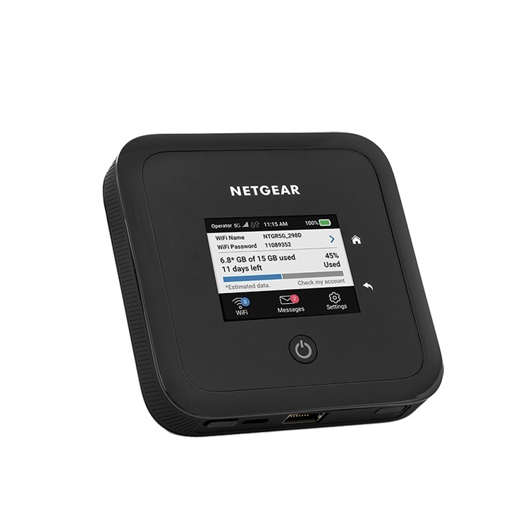 <b>NETGEAR Nighthawk (MR5200)</b> <br>M5 5G AX1800 WiFi 6 流動熱點路由器<br>1G LAN | 2.4 吋 LCD
