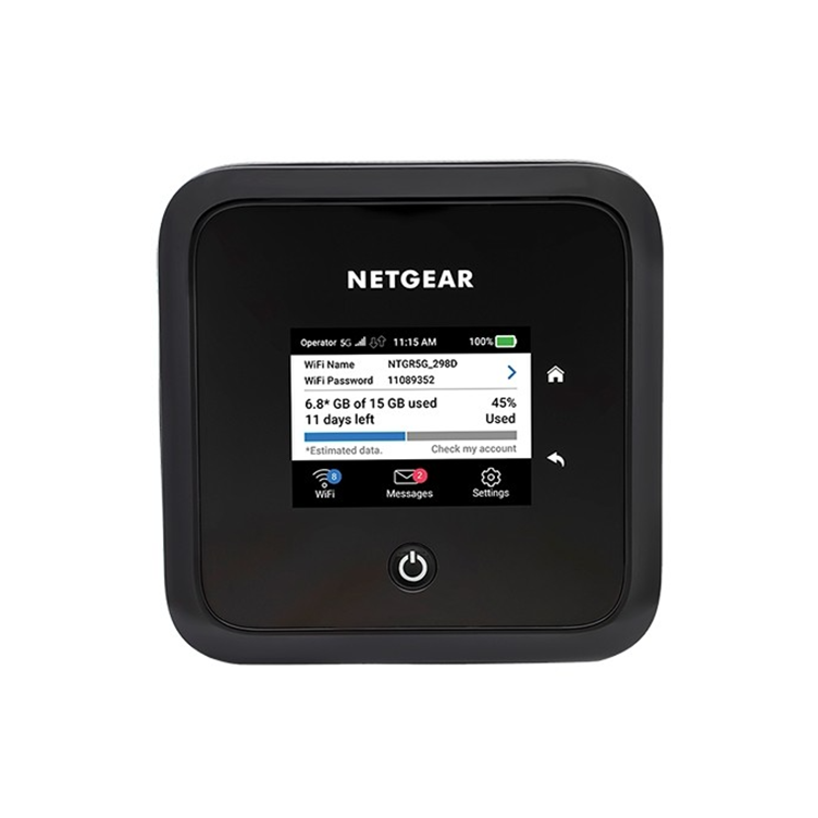 <b>NETGEAR Nighthawk (MR5200)</b> <br>M5 5G AX1800 WiFi 6 流動熱點路由器<br>1G LAN | 2.4 吋 LCD