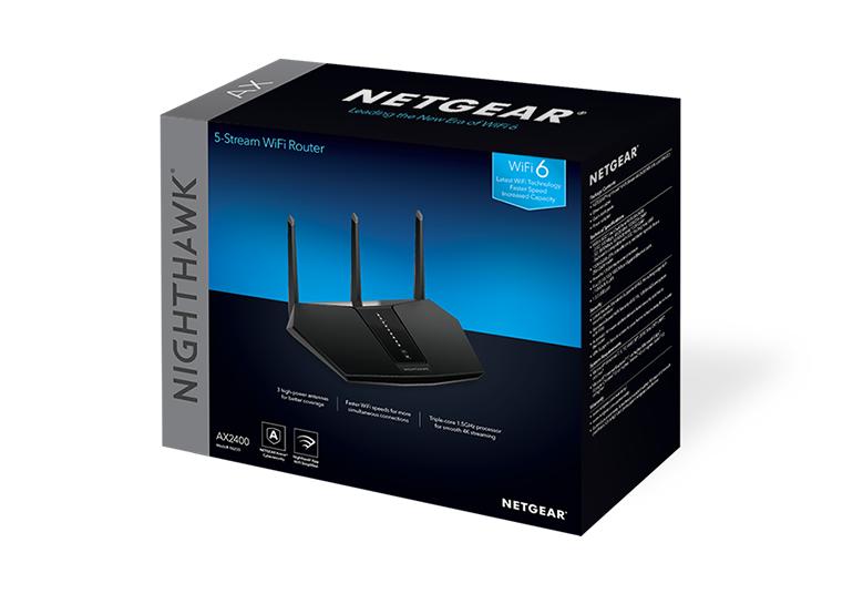 <b>NETGEAR Nighthawk (RAX30)</b> <br>雙頻 AX2400 5-Stream WiFi 6 路由器