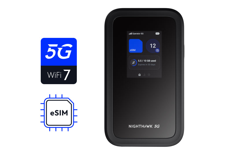 <b>NETGEAR Nighthawk (MH7150)</b> <br>M7 5G BE3600 WiFi 7 流動熱點 | 支援NETGEAR eSIM