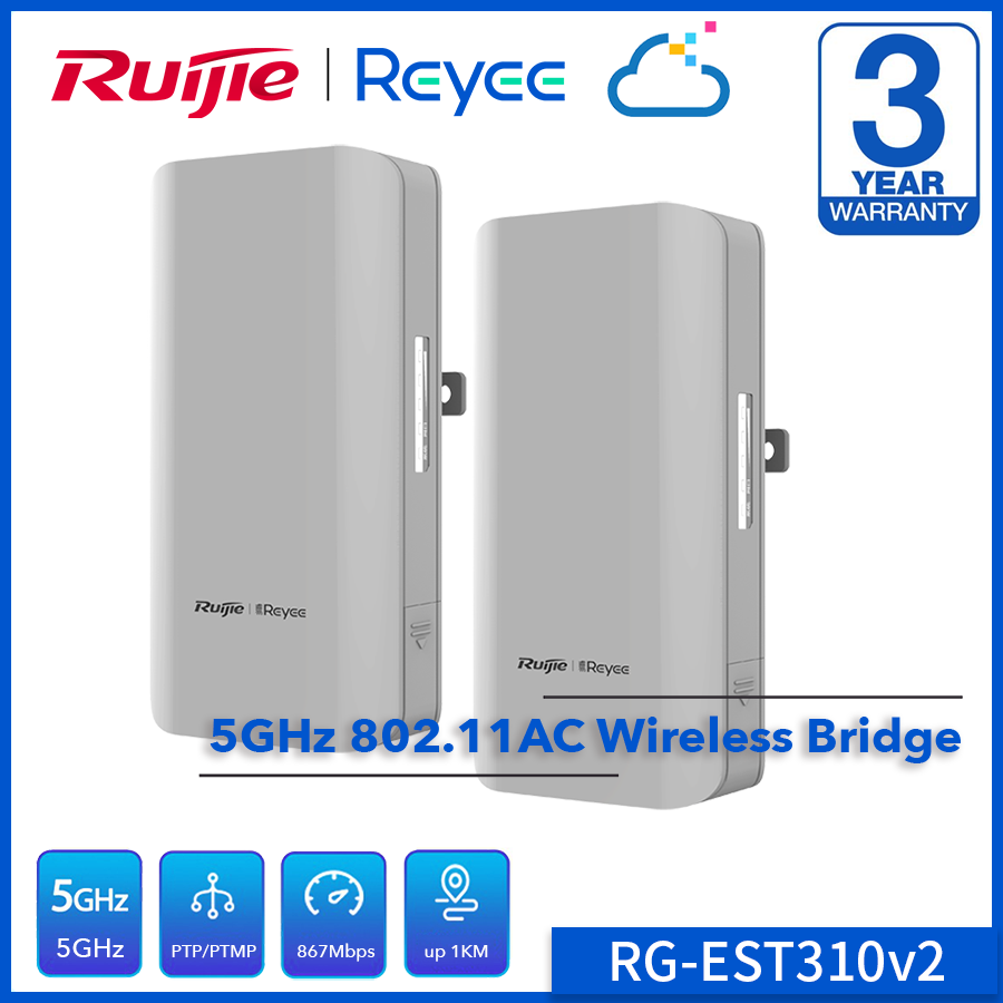 RG-EST310 V2 5GHz Dual-stream 802.11ac 1KM Wireless Bridge