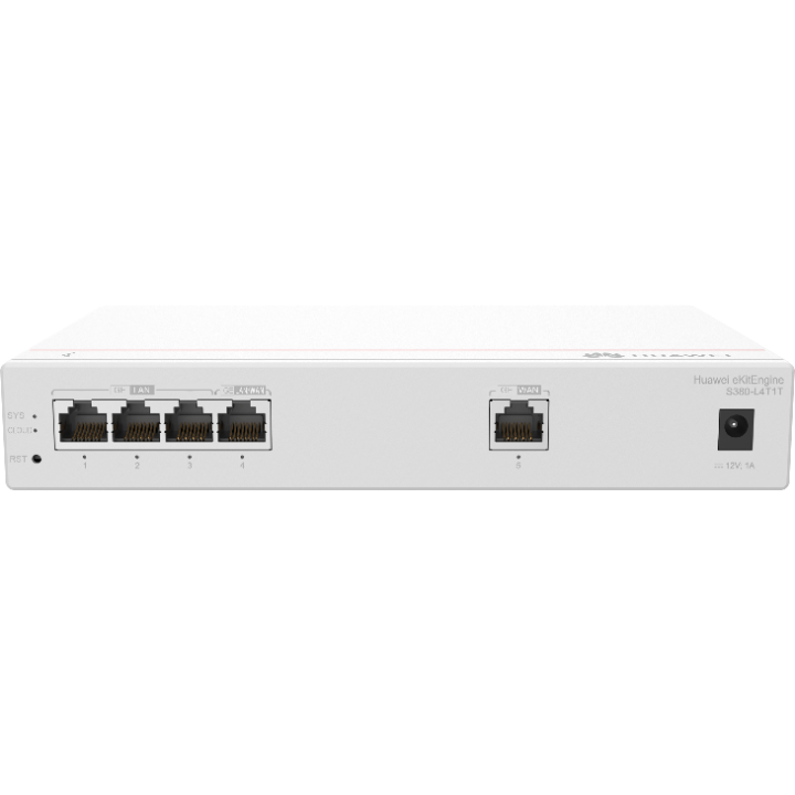 Huawei eKit (S380-L4T1T) <br>Multi-Service Gateway, 1G WAN, 4 x 1G LAN, 200 users, support 32 AP