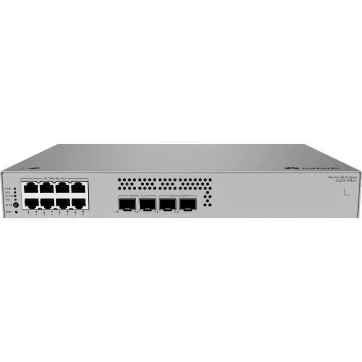 <b>Huawei eKit (S220S-10PN4JX)</b><br>6埠 千兆L2 網管POE+ (128W) 交換機(無風扇) | 2 x 1G | 2 x 2.5G PoE+ | 2x10G SFP+ | 2 x 2.5GE SFP