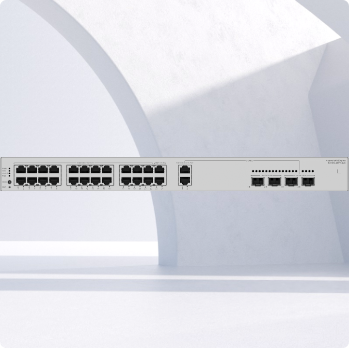 Huawei eKit (S310S-26PN4JX) <br>L2+ 22 x 10/100/1000BASE-T PoE+ ports, 2 x 10/100/1000BASE-T ports, 2 x 10/100/1000/2.5GBASE-T Combo(PoE+), 2 x 10GE SFP+ ports PoE+ 交換機 (400W)(智能風扇)