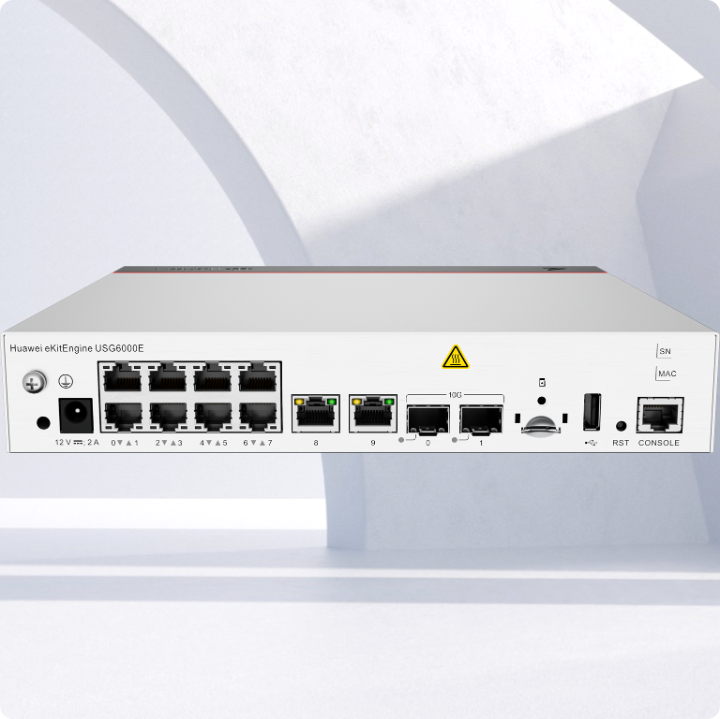 Huawei eKit (USG6000E-S03) <br> USG6000E-S03 Main Unit (10*GE RJ45+2*10GE SFP+,1*AC Power, including SSL VPN 100 user)