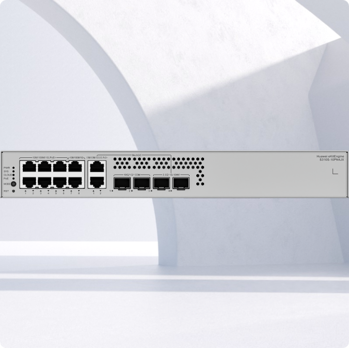 Huawei eKit (S310S-10PN4JX) <br>L2+ 6 x 1G PoE+, 2 x 1G, 2 x 2.5G SFP, 2x2.5G PoE+, 2x10G SFP+ 交換機 (128W)(無風扇)