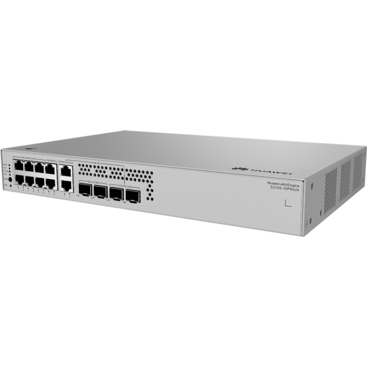 Huawei eKit (S310S-10PN4JX) <br>L2+ 6 x 1G PoE+, 2 x 1G, 2 x 2.5G SFP, 2x2.5G PoE+, 2x10G SFP+ 交換機 (128W)(無風扇)