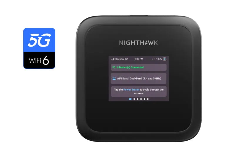 <b>NETGEAR Nighthawk (MH3150)</b> <br>M3 5G Sub 6 AX3600 WiFi 6 流動熱點, up to 2.5 Gbps