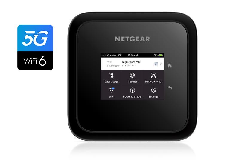 <b>NETGEAR Nighthawk (MR6150)</b> <br>M6 5G AX3600 WiFi 6 流動熱點路由器<br>1G LAN | 2.4 吋 LCD