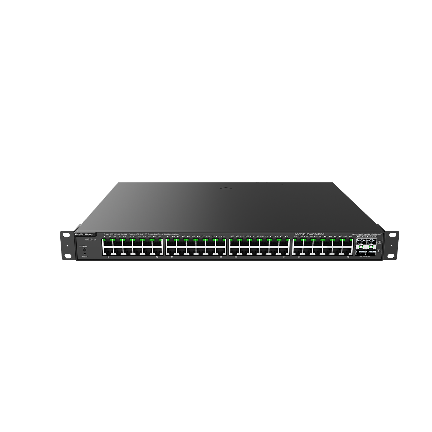 RG-NBS3100-48GT4SFP-P, 48-Port Gigabit L2 PoE+ 雲端管理交換機 | 48x1G SFP