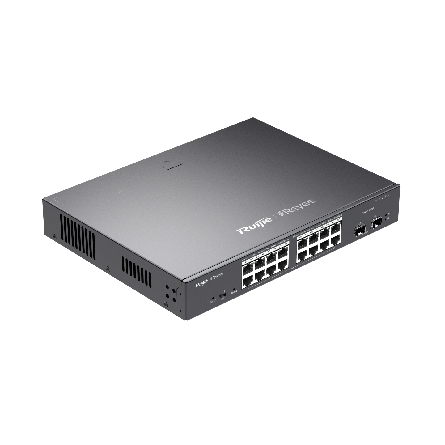 Reyee (RG-ES218GC-P) 16-Port Gigabit PoE+ 雲端管理交換機 | 2xSFP