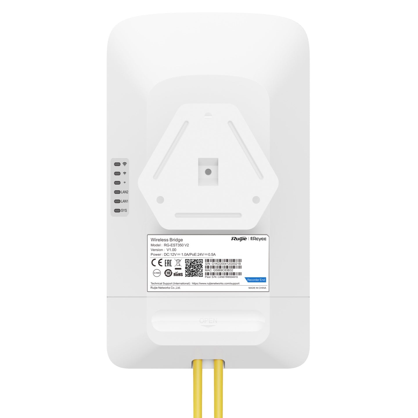 Reyee (RG-EST350 V2) 5GHz Dual-stream 802.11ac 5KM Wireless Bridge