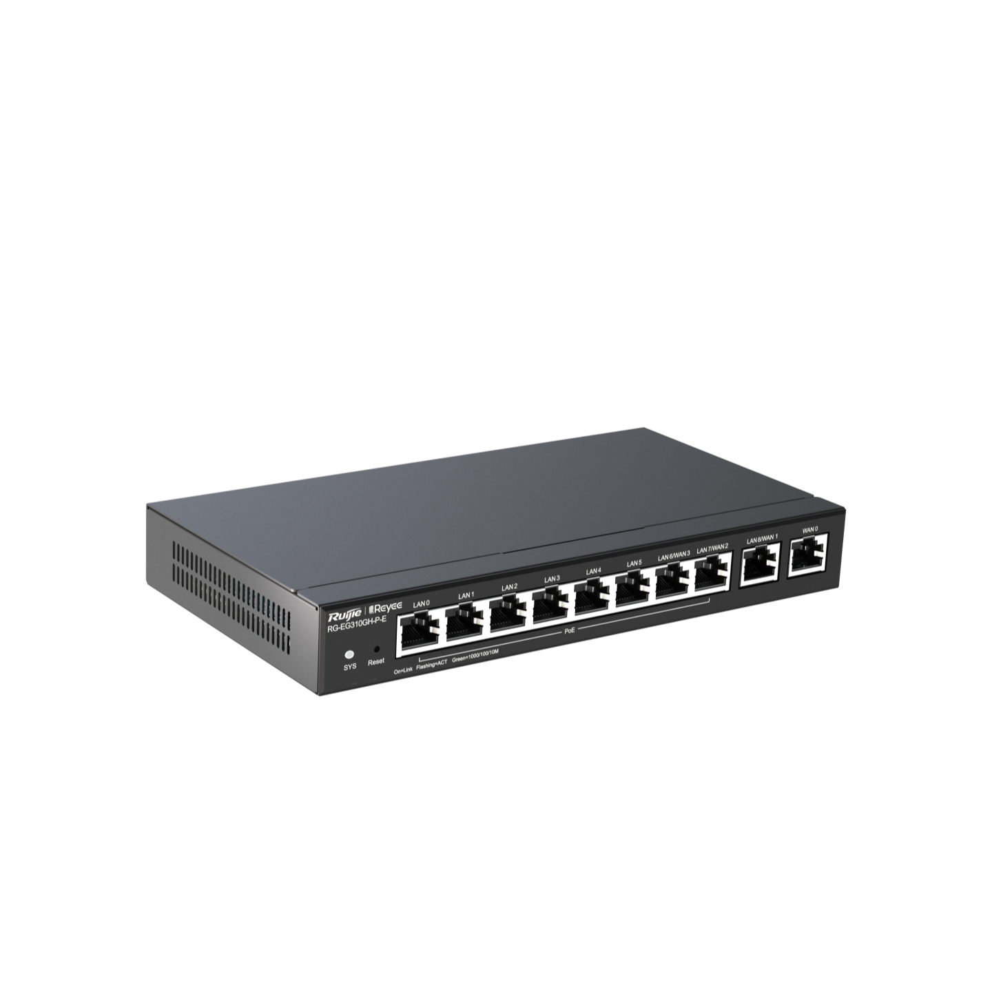 <b>Reyee RG-EG310GH-P-E </b><br>10-Port 高性能雲端管理 PoE 商用路由器