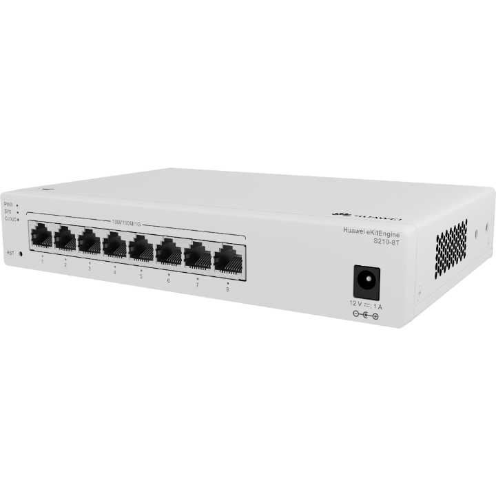 <b>Huawei eKit (S210-8T)</b><br>8個10/100/1000BASE-T 連接埠 交換機