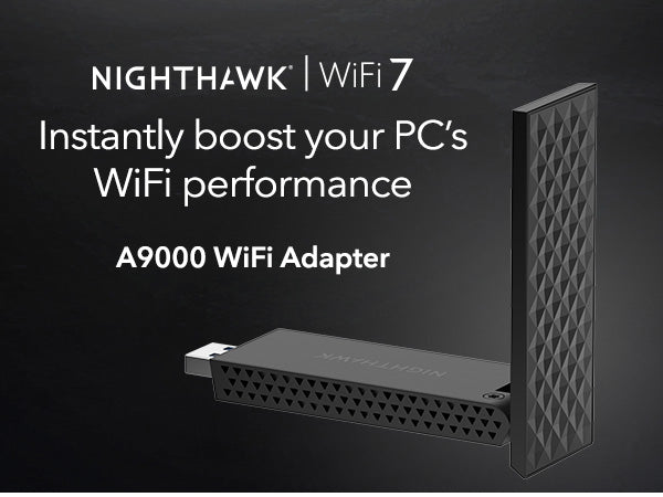 <b>NETGEAR Nighthawk (A9000)</b><br>三頻 BE6500 WiFi 7 USB 3.0 接收器 (適用於Windows 11 PC)