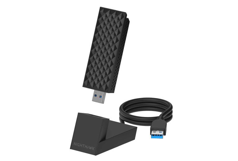 <b>NETGEAR Nighthawk (A9000)</b><br>三頻 BE6500 WiFi 7 USB 3.0 接收器 (適用於Windows 11 PC)