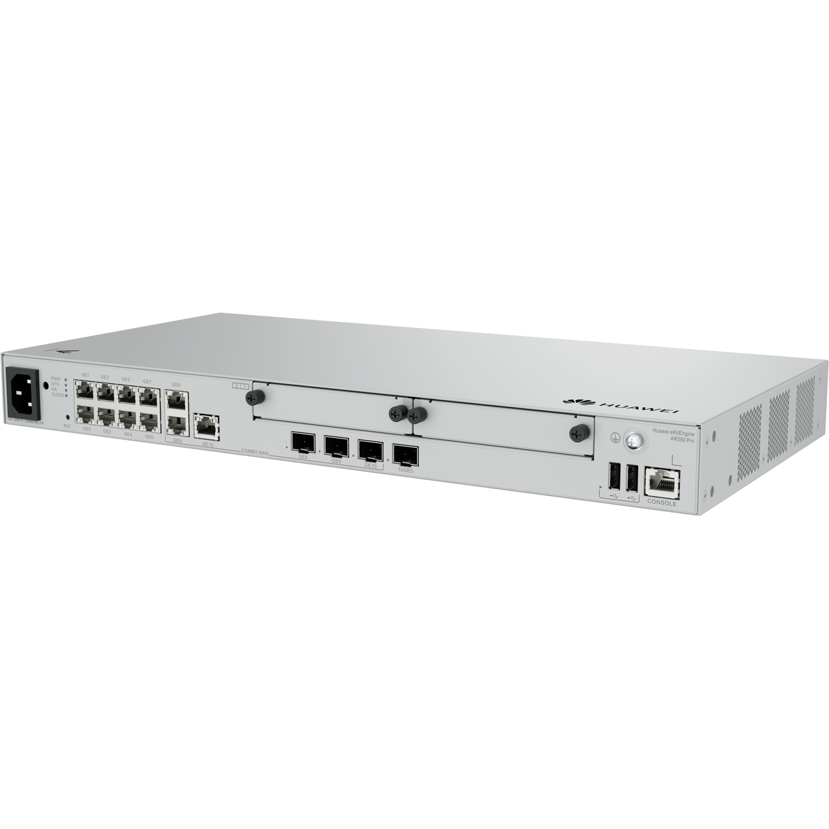 Huawei eKit (AR580Pro) Multi-Service Gateway | 3xGE Combo Wan | 1x10GE(SFP+)+8xGE LAN | 2xUSB2.0 | 2xSIC | Built-in AC power