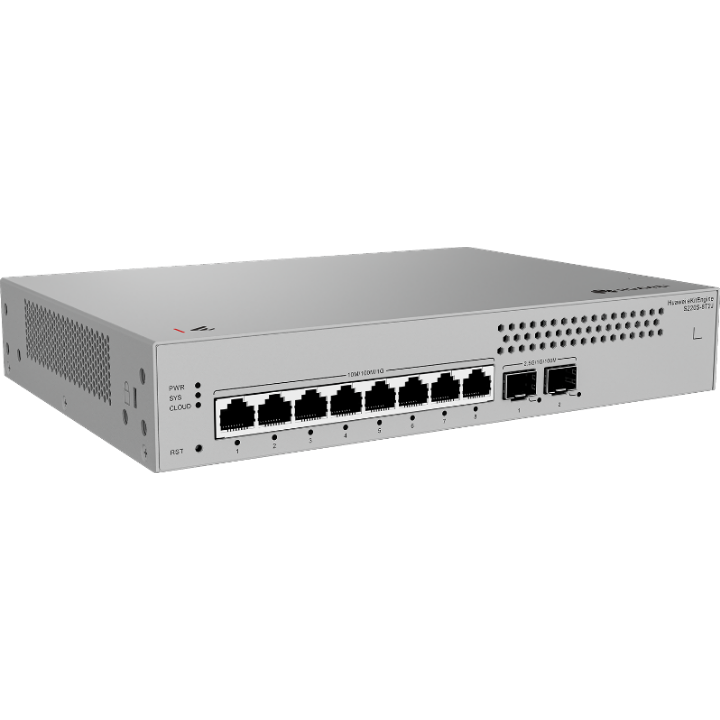 <b>Huawei eKit (S220S-8T2J)</b><br>8埠 千兆L2 網管交換機(無風扇) | 2 x 2.5GE SFP