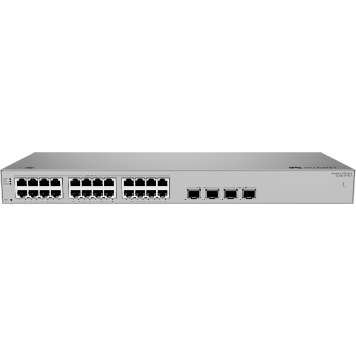 <b>Huawei eKit (S220S-24T4JX)</b><br>24埠 千兆L2 網管交換機(無風扇) | 2 x 10GE SFP+ | 2 x 2.5GE SFP