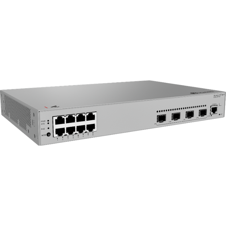 <b>Huawei eKit (S220-8P4S)</b><br>8埠 千兆L2 網管POE+ (125W) 交換機(智能風扇) | 4 x GE SFP