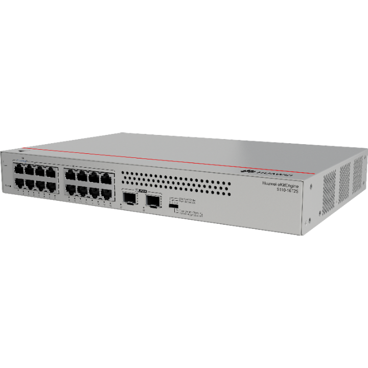 <b>Huawei eKit (S110-16T2S)</b><br> 16埠 千兆非網管交換機(無風扇) | 2 x GE SFP