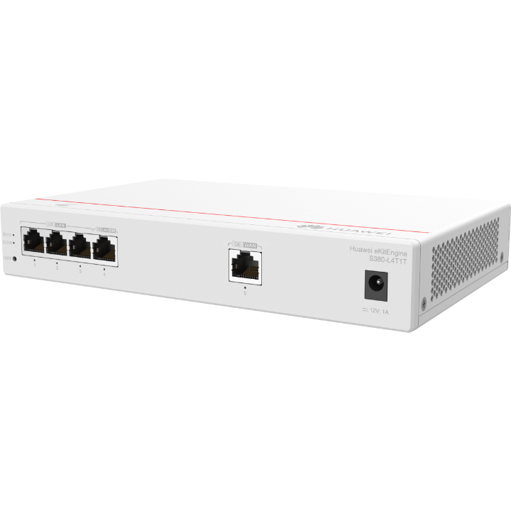Huawei eKit (S380-L4T1T) <br>Multi-Service Gateway, 1G WAN, 4 x 1G LAN, 200 users, support 32 AP