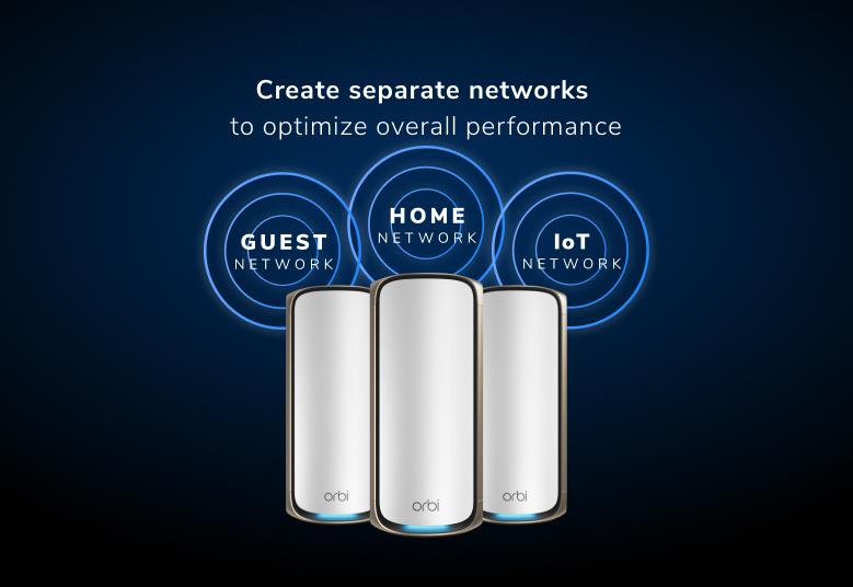 NETGEAR Orbi (RBE973S) 四頻 BE27000 WiFi 7 Mesh 無線系統<br>(3件裝) - 白色 | 送 1 年 NETGEAR Armor