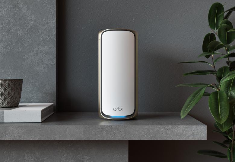 NETGEAR Orbi (RBE973S) 四頻 BE27000 WiFi 7 Mesh 無線系統<br>(3件裝) - 白色 | 送 1 年 NETGEAR Armor