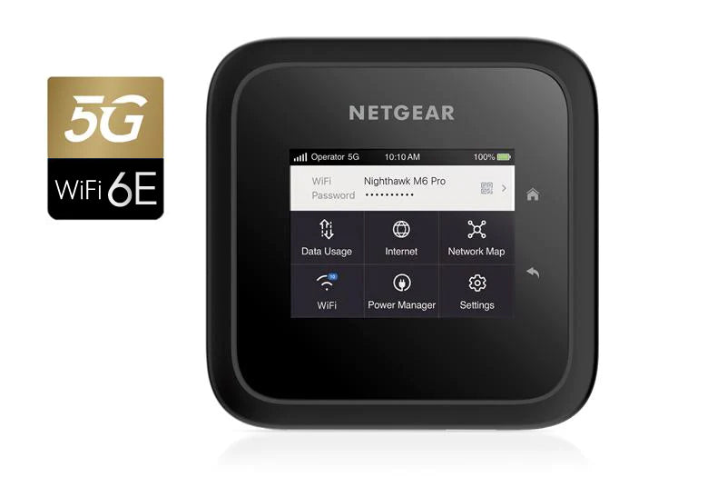Nighthawk M6 Pro Mobile Router (MR6450) 5G Sub 6 | WiFi 6E (AXE3600) | 2.5G LAN | 2.8 吋 LCD