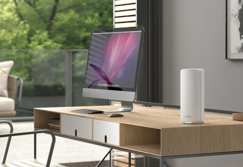 NETGEAR Orbi (RBE872) 三頻 BE21000 WiFi 7 Mesh 無線系統<br>(2件裝, 1主機+1分機)