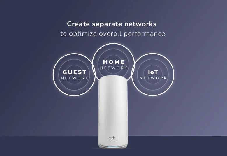 NETGEAR Orbi (RBE873) 三頻 BE21000 WiFi 7 Mesh 無線系統<br>(3件裝, 1主機+2分機)