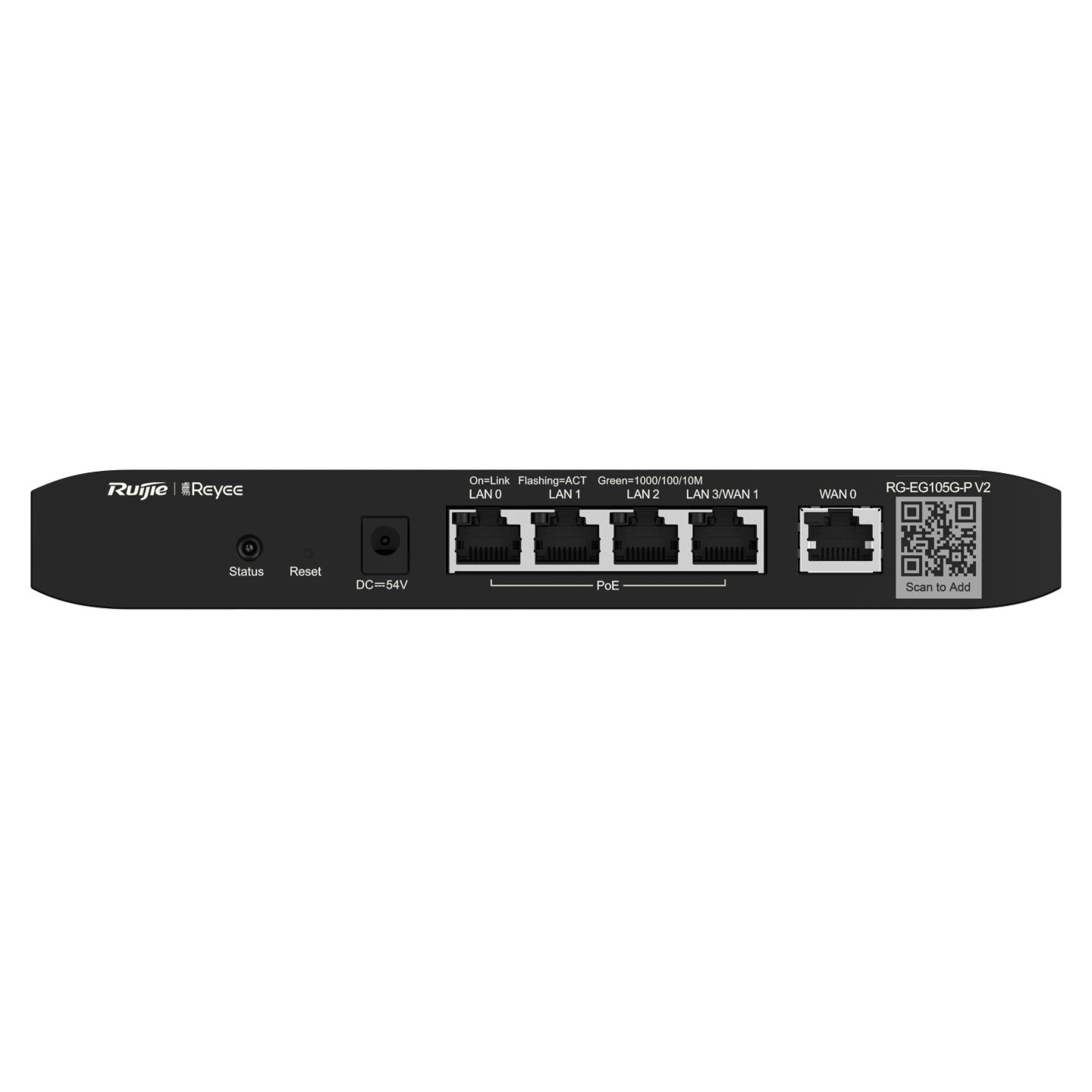 RG-EG105G-P V2 - 5-Port 千兆桌面式 PoE 路由器